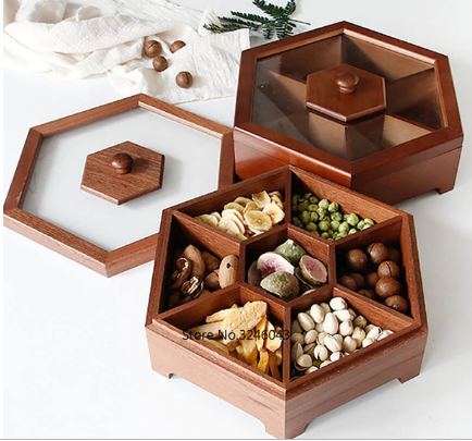 Wooden Nuts Melon Storage Box